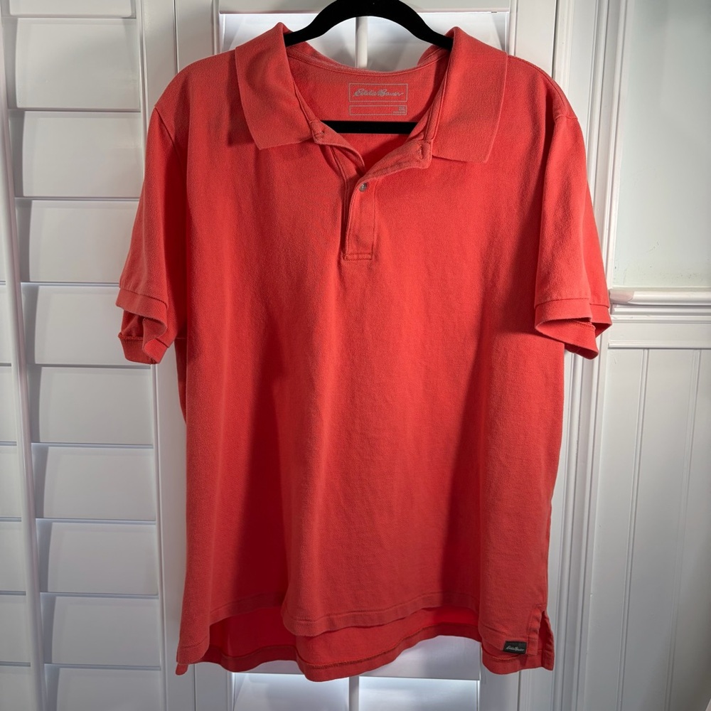 Eddie Bauer Classic Coral Polo Shirt (2X)